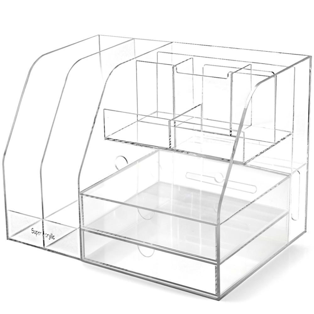 wholesale clear acrylic office file storage box/storage organizer