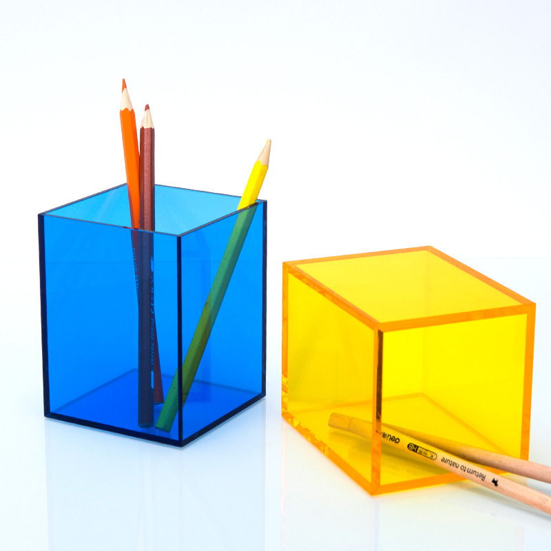 Costom Desk acrylic pen holder  colorful Office Pencil Display Stand