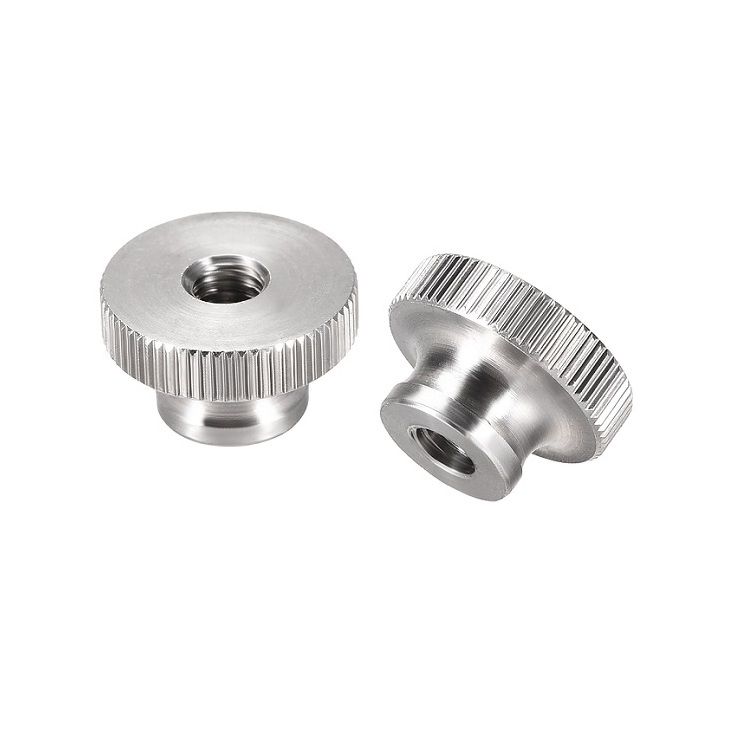 Custom Brass Knurled Thumb Nut Brass Knurled Thread Insert Stainless Steel High Knurled Thumb Nuts Hand Knobs