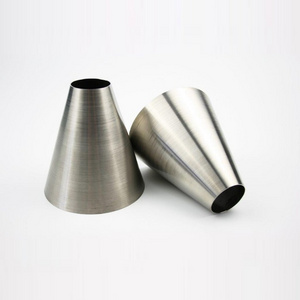 OEM Sheet Metal Fabrication Custom Deep Drawn Stamping Metal Spinning Cone With Shiny Brushed Texture