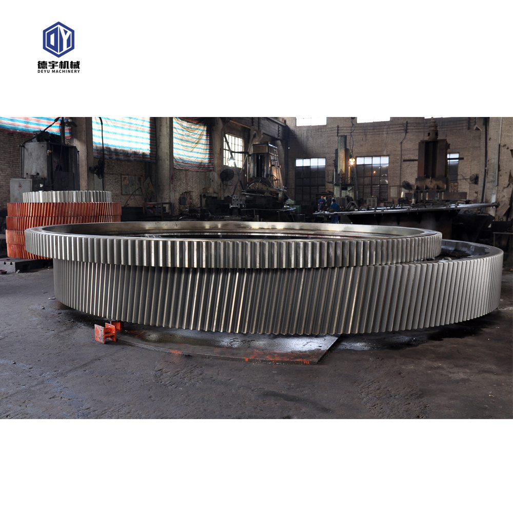 Customized  casting and forging alloy steel  gear ring flywheel rotary dryer girth gear for kiln tyre