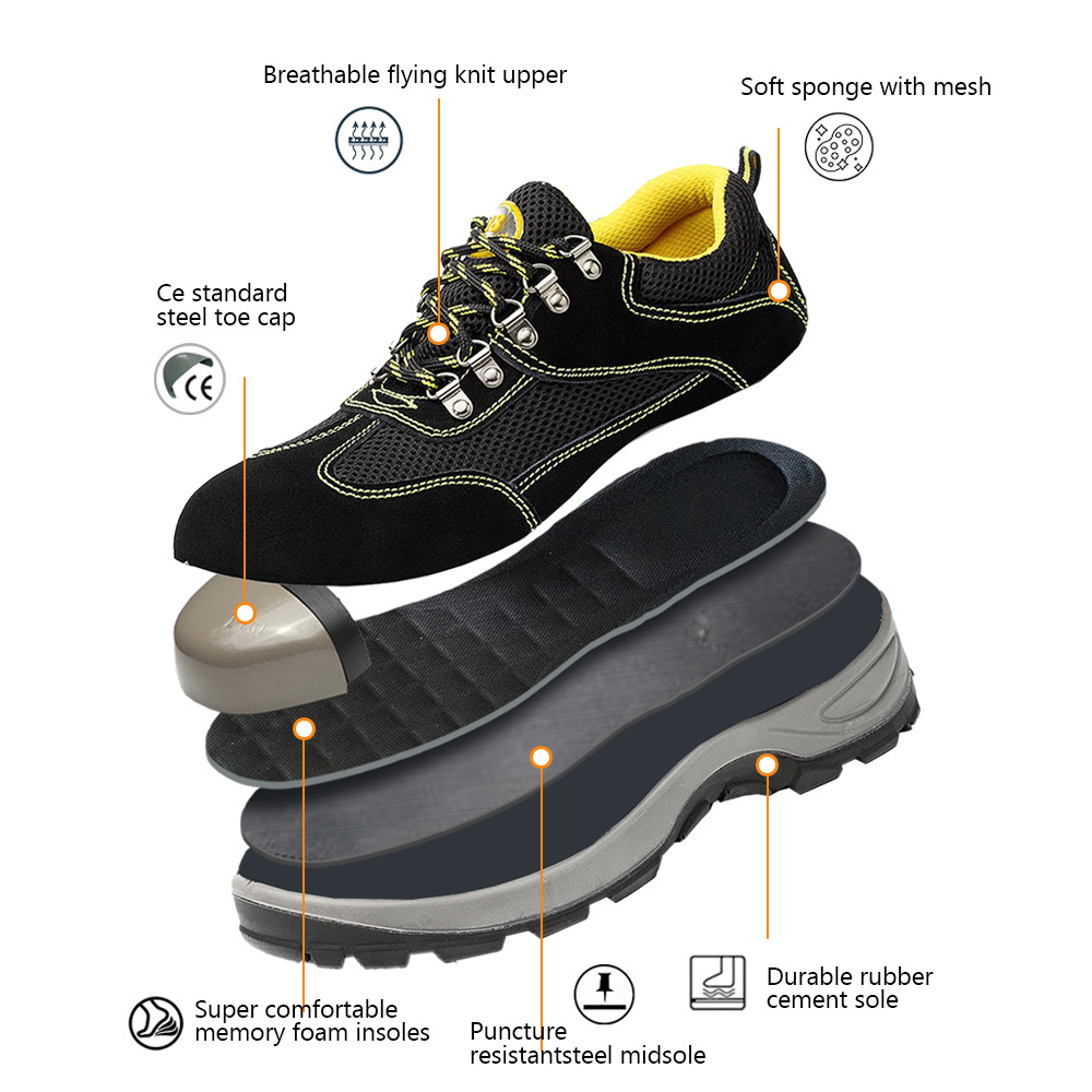 SAILGOOD Safety Shoes Are Customized for Men's Anti-Smashing Anti-Puncture and Wear-Resistant Steel Toe Shoes