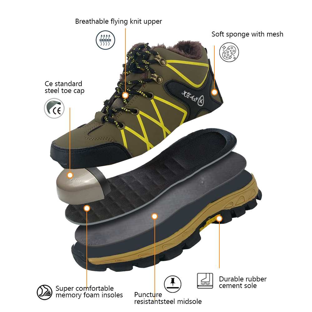 SAILGOOD Work Safety Shoes for Men Women Puncture Proof Comfortable Steel Toe Shoes Breathable Lightweight Fashion