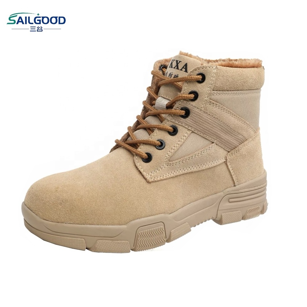 SAILGOOD  Fashion Custom Made Light Weight Winter Safety Boots for Men Workers Steel Toe Insert Functional Shoes