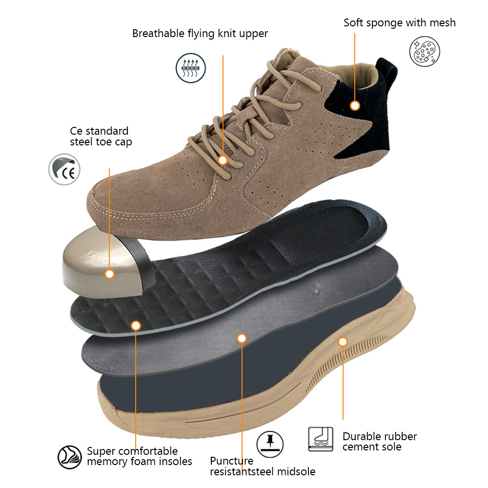 SAILGOOD High Quality Fashionable Safeguard Safety Steel Toe Boots Jungle Tim berland with Steel Toe Work