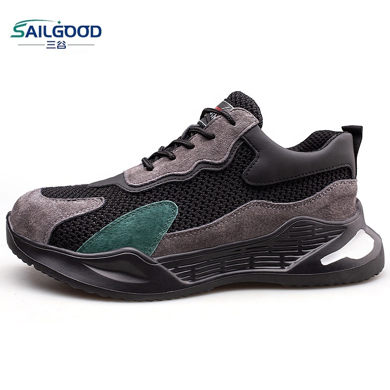 SAILGOOD Mining Safty Mens Mash Safety Shoes Work for Construction Wearable in All Seasons Steel Toecap