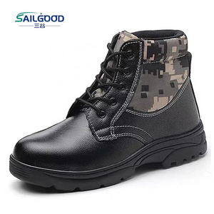 2023 Hot Sale Men Outdoor Waterproof High Top Work Boots Microfiber Leather tactical Hiking safety Shoes