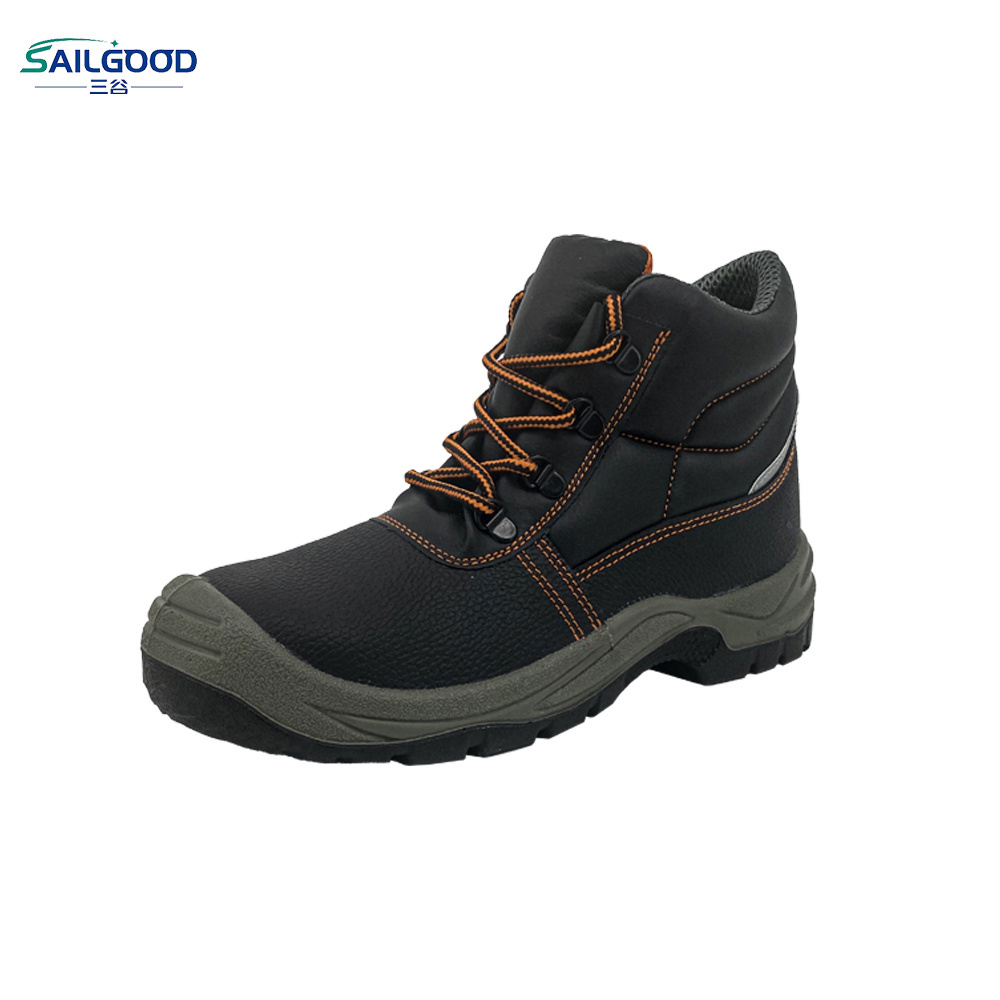 SAILGOOD Steel Toe Work Boots for Men Safety Work Shoes Slip Resistant Abrasion Resistance Breathable Construction Footwear