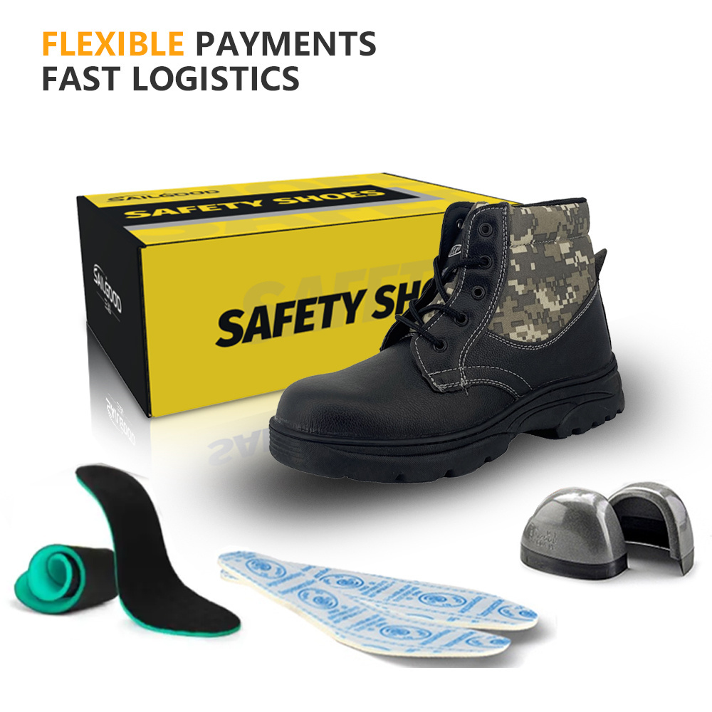 SAILGOOD Welder Oil Industry Wide Steel Toe Cap Safety Shoes Work Boots Industrial Steel Toe Industry Safety