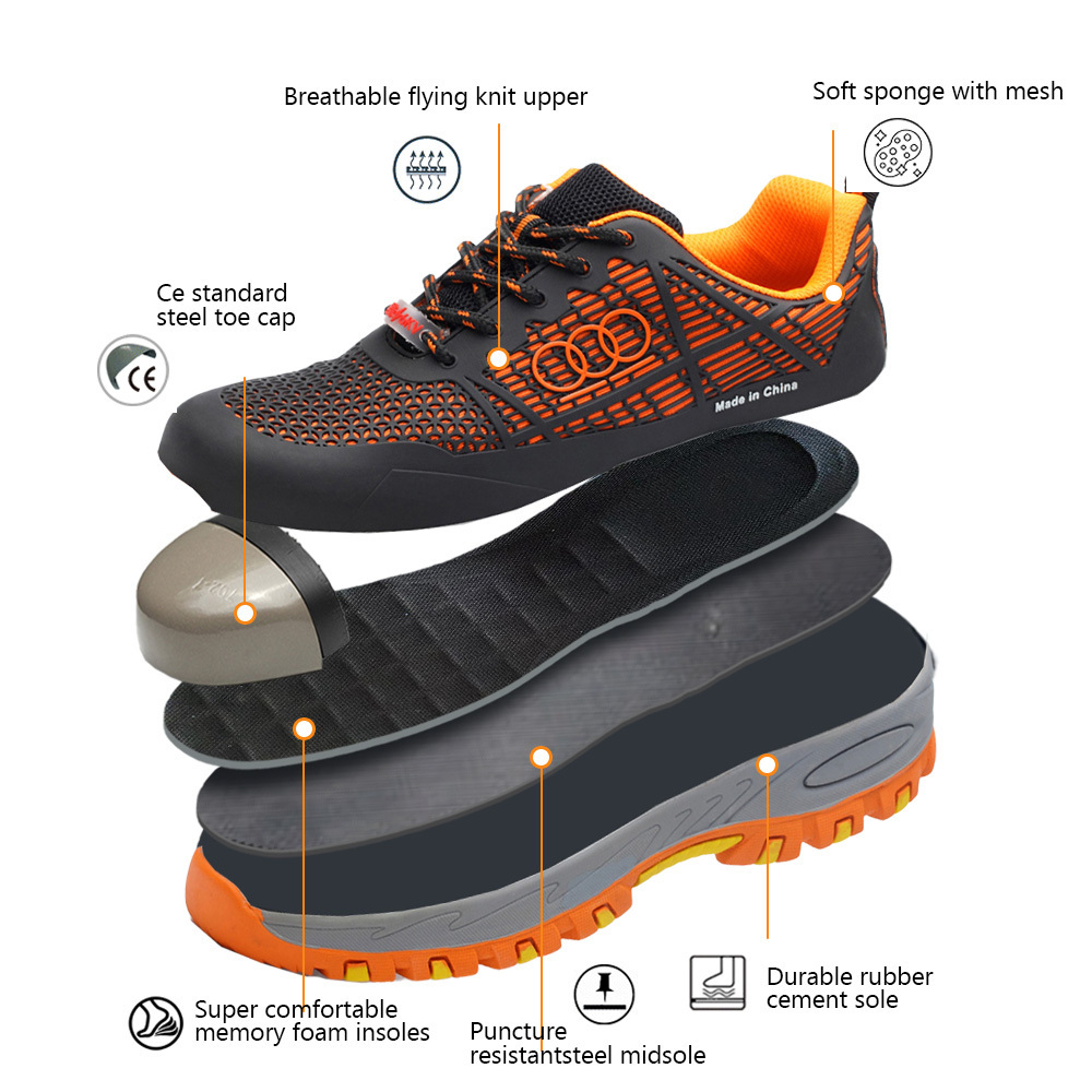 SAILGOOD Factory Wholesale Logo Customization Anti Puncture Insulation Anti Stab Mid Sole Construction Men Shoes