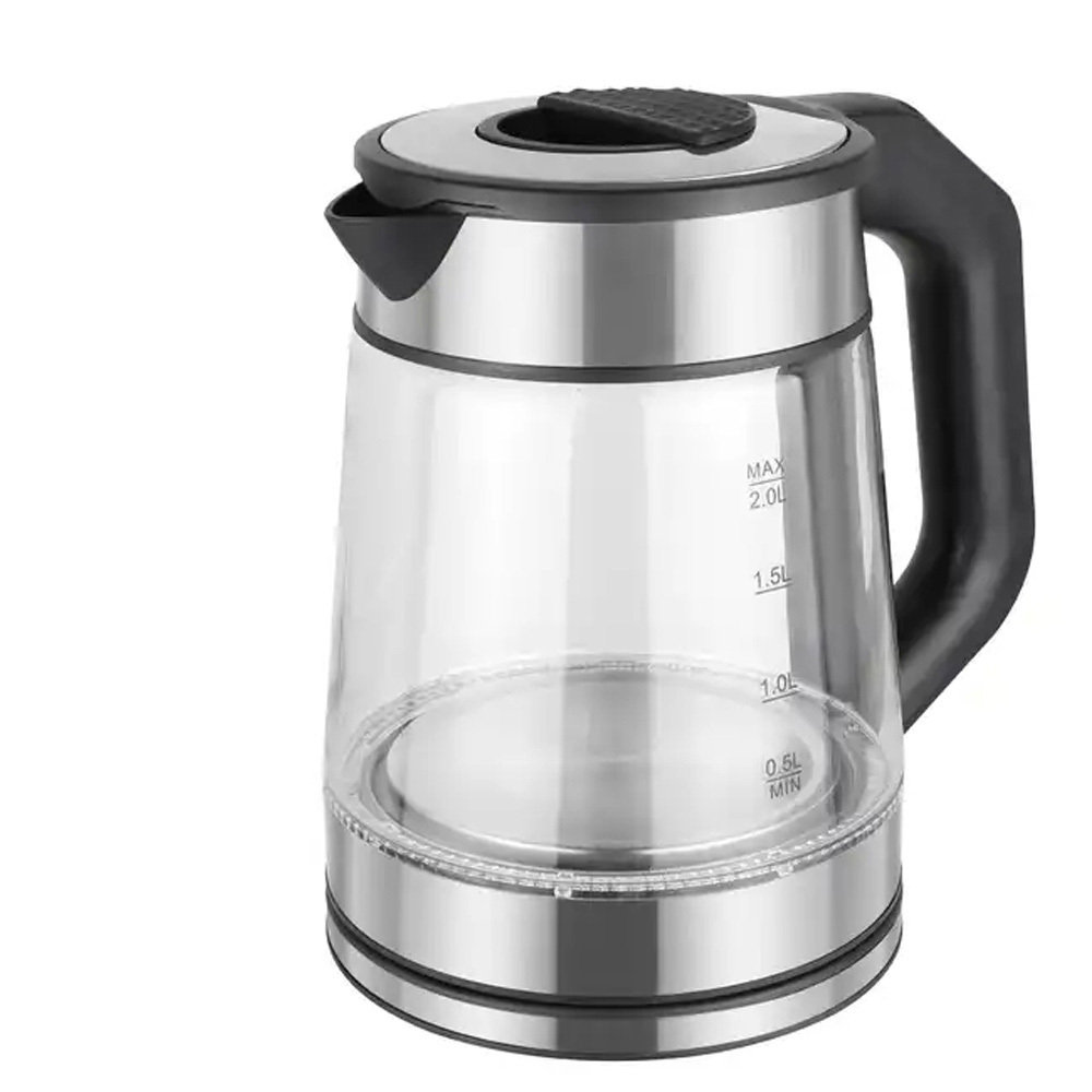 New Design Stainless Steel 2-Liter Electronic Water Kettle Home Appliances Transparent Electric Glass Kettle With Tea Infuser