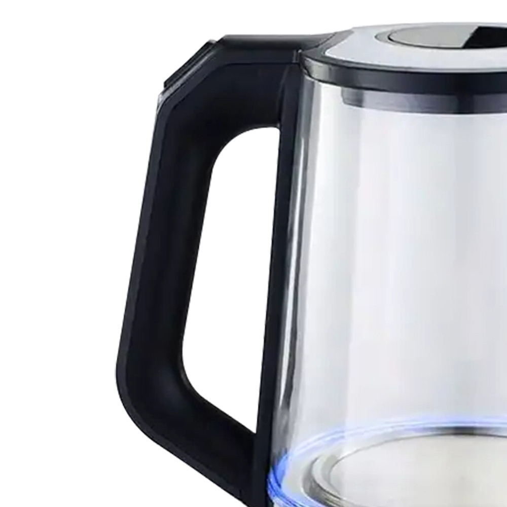 2.0L Electric Kettle Tea Coffee Borosilicate Glass 1500W Portable Household Appliances For Hotel Family Trip Water Boiler Pot