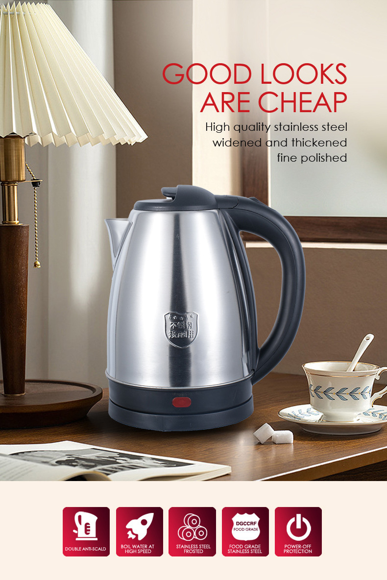 Portable Home Appliance Water electric kettles for household 1.8l Heating 1500w Stainless Steel Electric Kettle