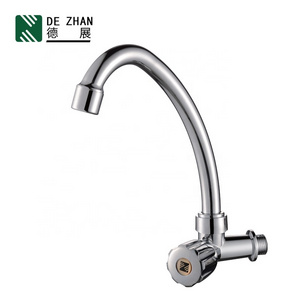 Modern Single Handle Chrome Kitchen Taps Gooseneck Plastic Sink Faucet