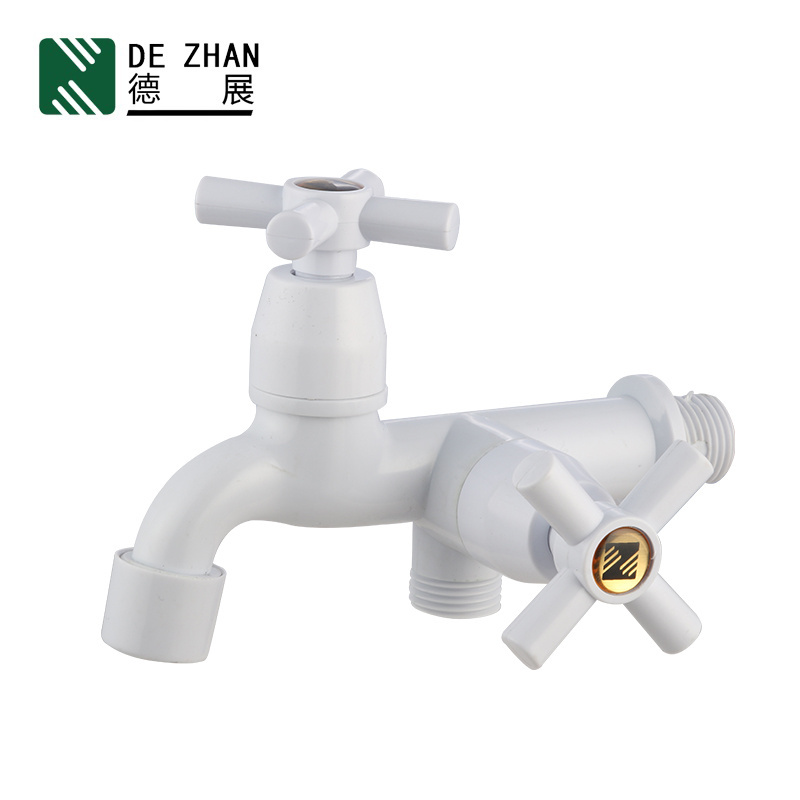 Hot Sale Plastic Bibcock Water Faucet Tap Double Bibcock Faucet