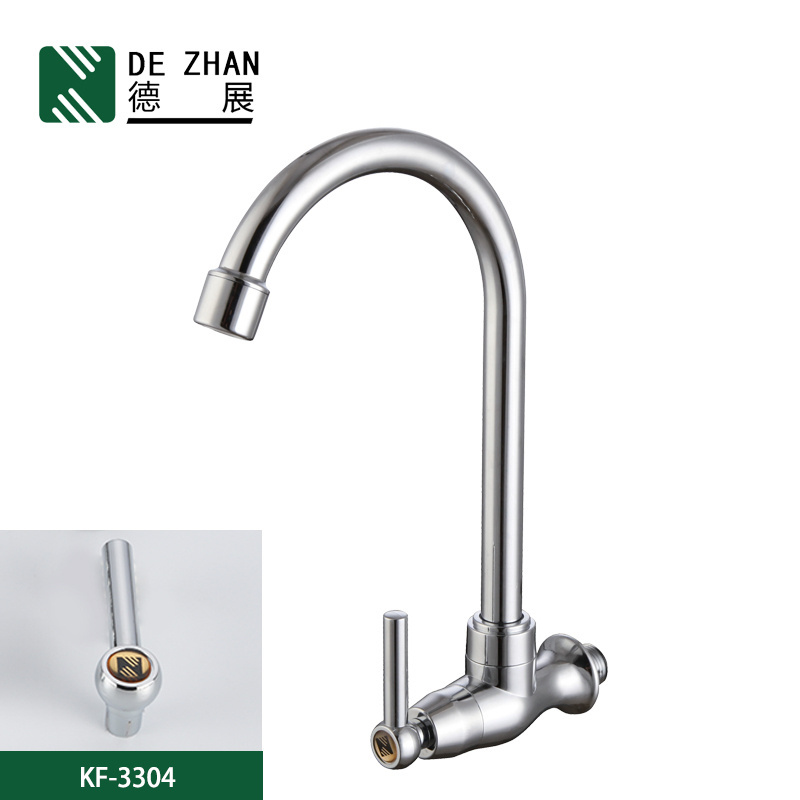 Popular white plate  kitchen single handle sink faucet