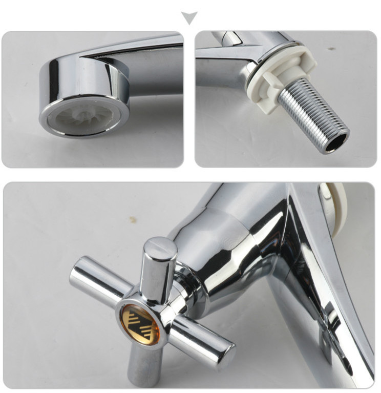 Chrome Plated Plastic Metal hybrid Basin Faucet