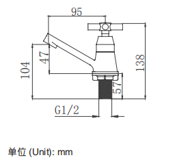 Chrome Plated Plastic Metal hybrid Basin Faucet