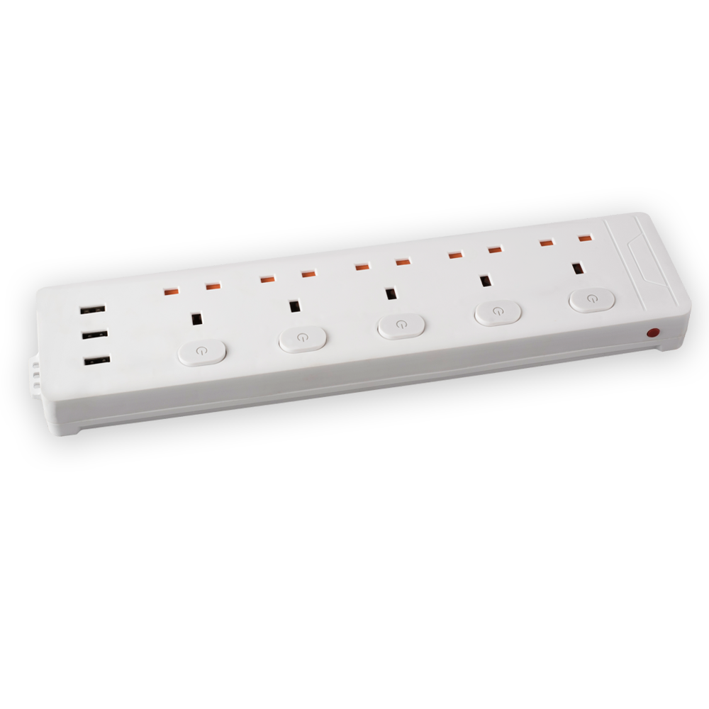 2021 Top sale white multi switch Extension Cord Power Strip Wall Mount usb outlet UK plug switches and socket with surge board