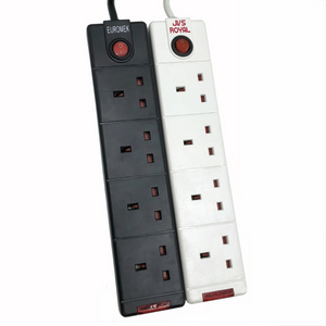 Kuwait Sri Lanka Nigeria Hot sale Electric switch board extention power strip socket power outlet with Fused 3 Pin 13A Uk plug