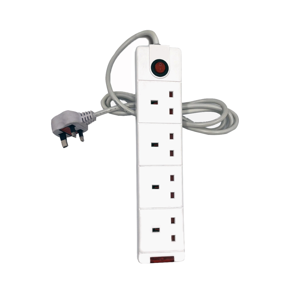 Kuwait Sri Lanka Nigeria Hot sale Electric switch board extention power strip socket power outlet with Fused 3 Pin 13A Uk plug