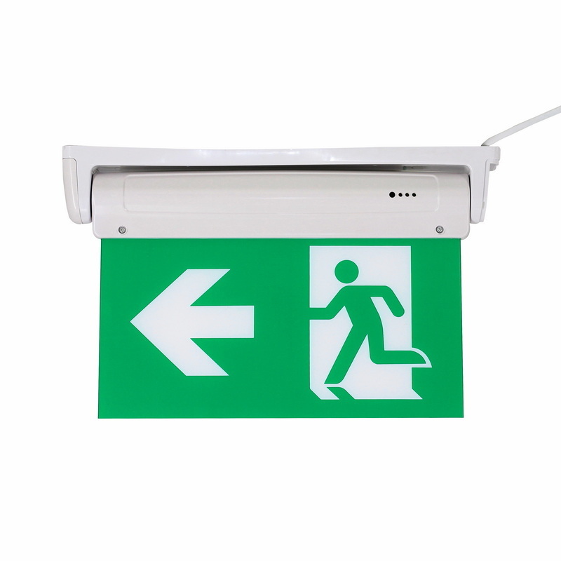 fire exit sign emergency light 3W3hS rechargeable evacuation light with LiFePO4 battery backup