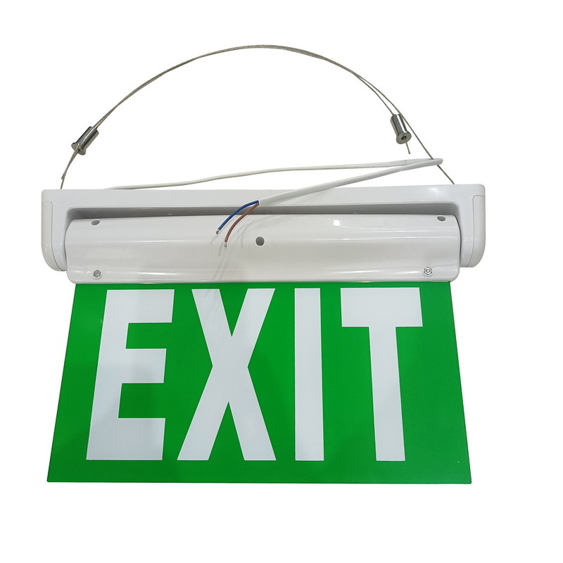 fire exit sign emergency light 3W3hS rechargeable evacuation light with LiFePO4 battery backup