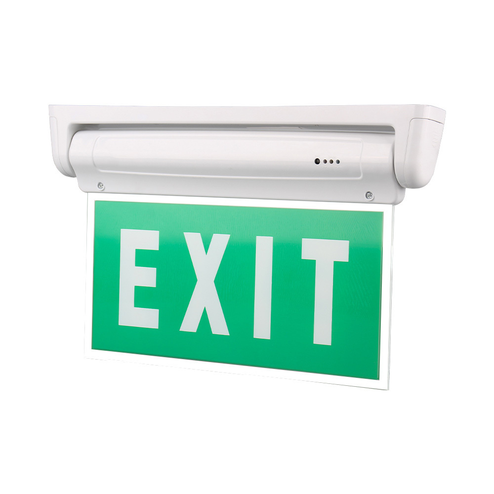 Exit Sign LED Automatic Rechargeable Emergency Lights Multi-Angle Rotation With Built-in Battery