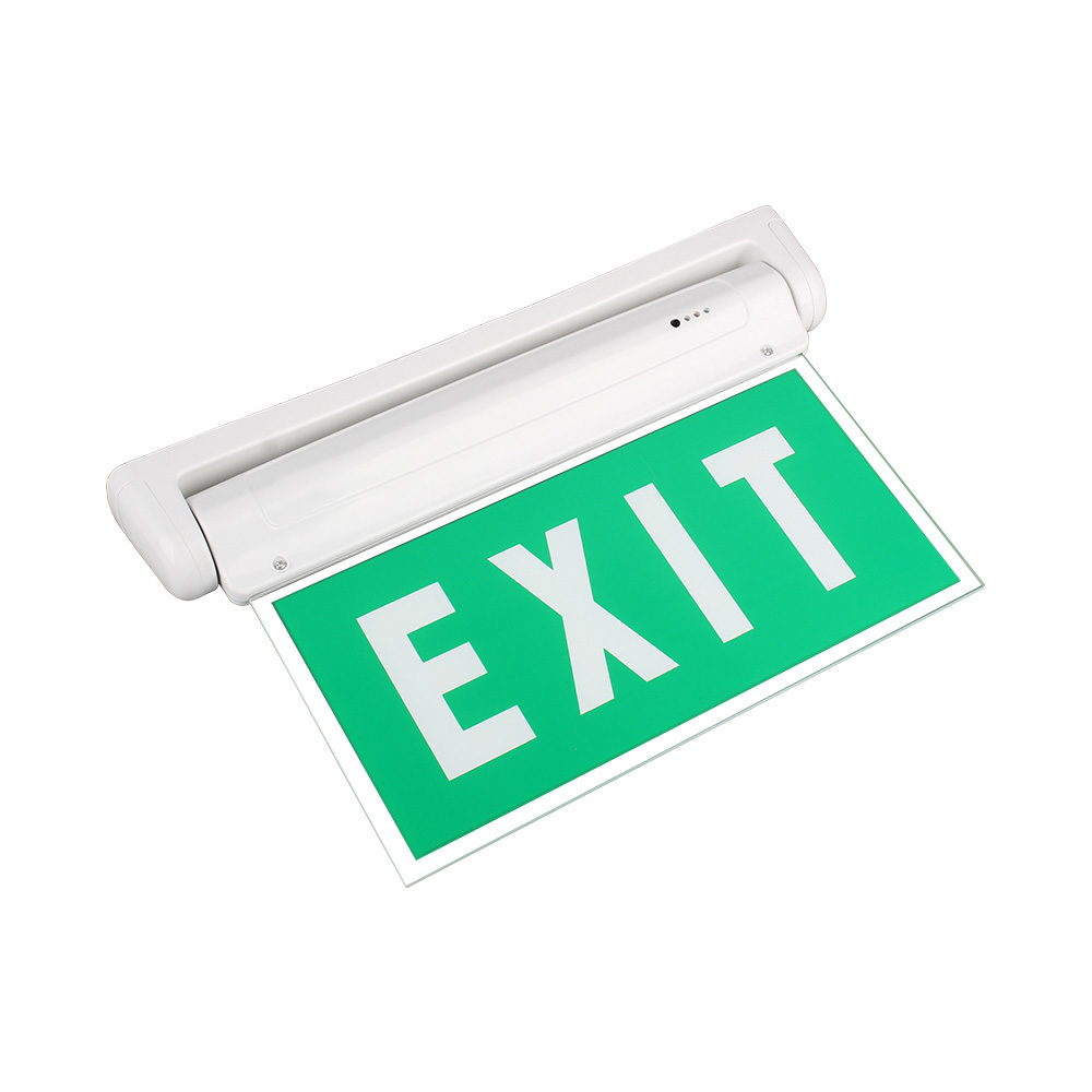 Exit Sign LED Automatic Rechargeable Emergency Lights Multi-Angle Rotation With Built-in Battery