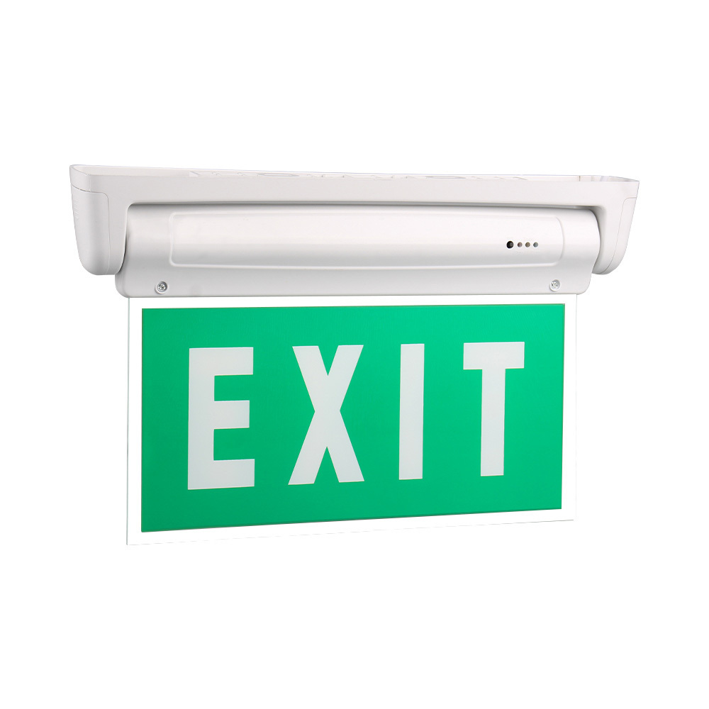 Exit Sign LED Automatic Rechargeable Emergency Lights Multi-Angle Rotation With Built-in Battery