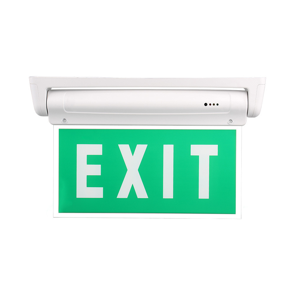 Exit Sign LED Automatic Rechargeable Emergency Lights Multi-Angle Rotation With Built-in Battery