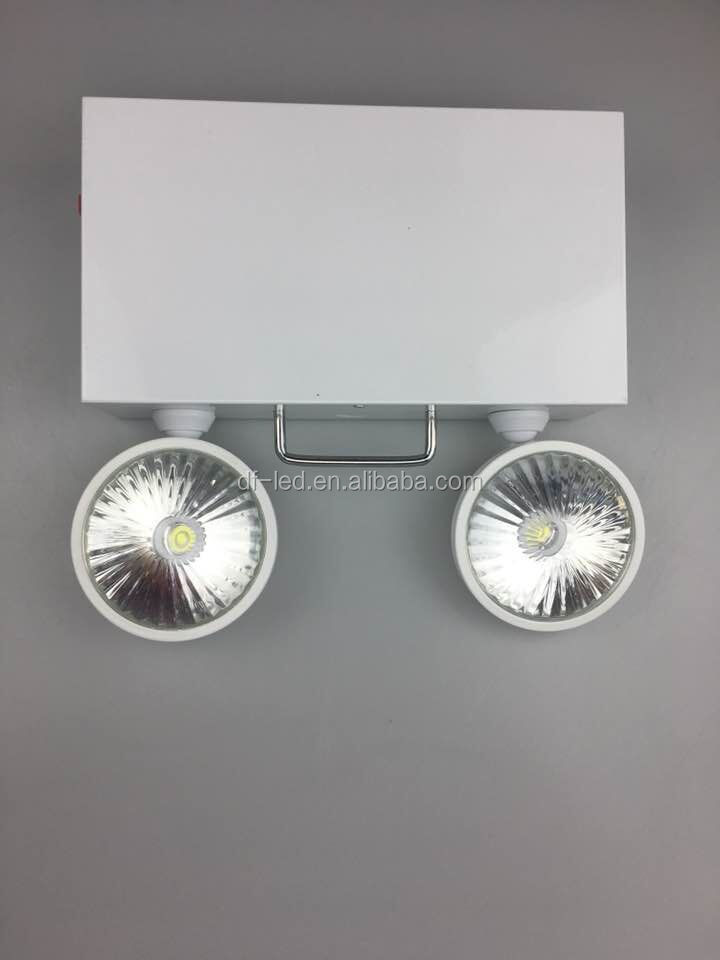 3W*2 Rechargeable LED Emergency Twin Spot Light IP40 Emergency Ewo-burner Lamp Ce White Lithium-ion Battery Pack DF 80 100 30000