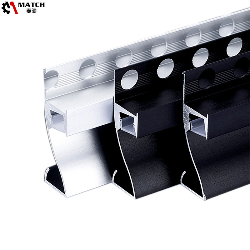 Foshan factory aluminum tile trim profile aluminum With lamp line floor tile trim polished aluminum trim strip