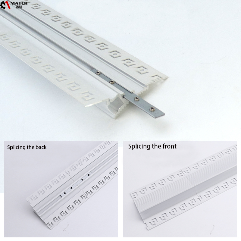 hot sale led linear light triangle shape led aluminum profile for corner lighting with super quality diffuser cover