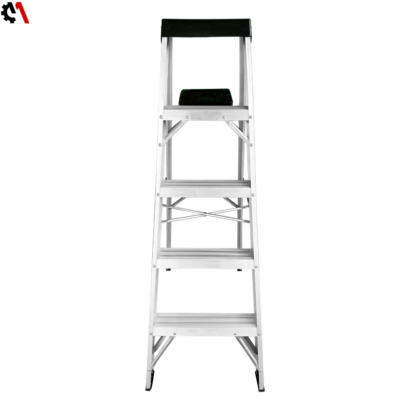 household step ladder multi-use aluminum ladder folding sliver contemporary aluminum alloy folding ladder match 100pcs