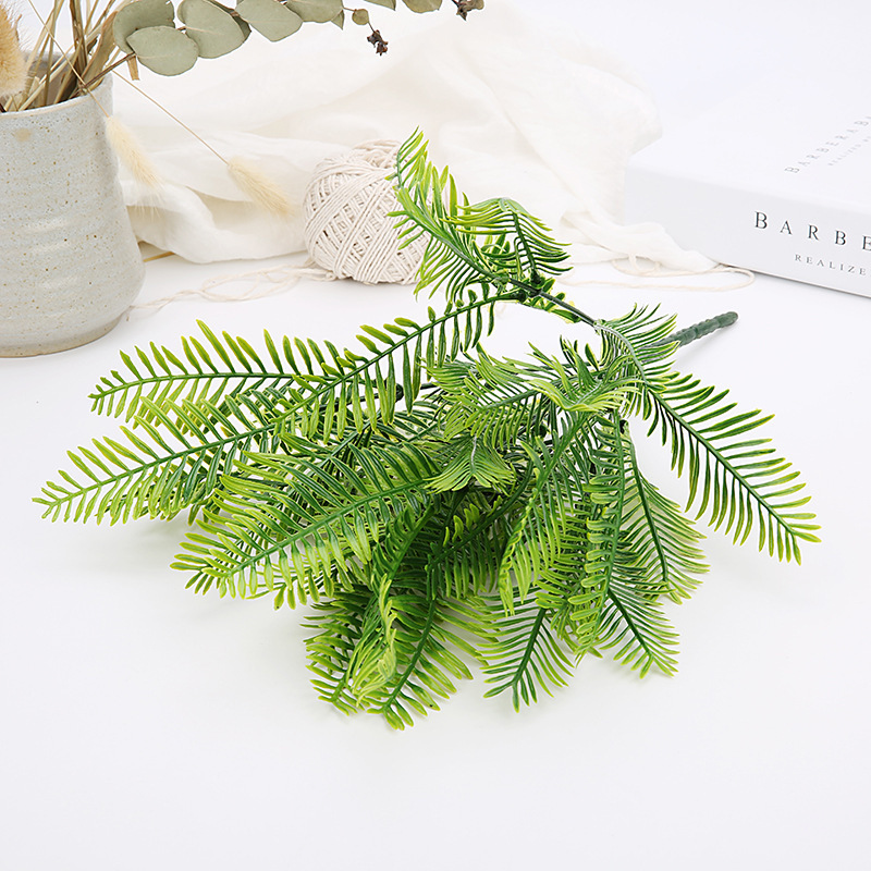 Simulation Persian leaf plant background wall decoration flower Persian grass green fern small tree home gardening decoration