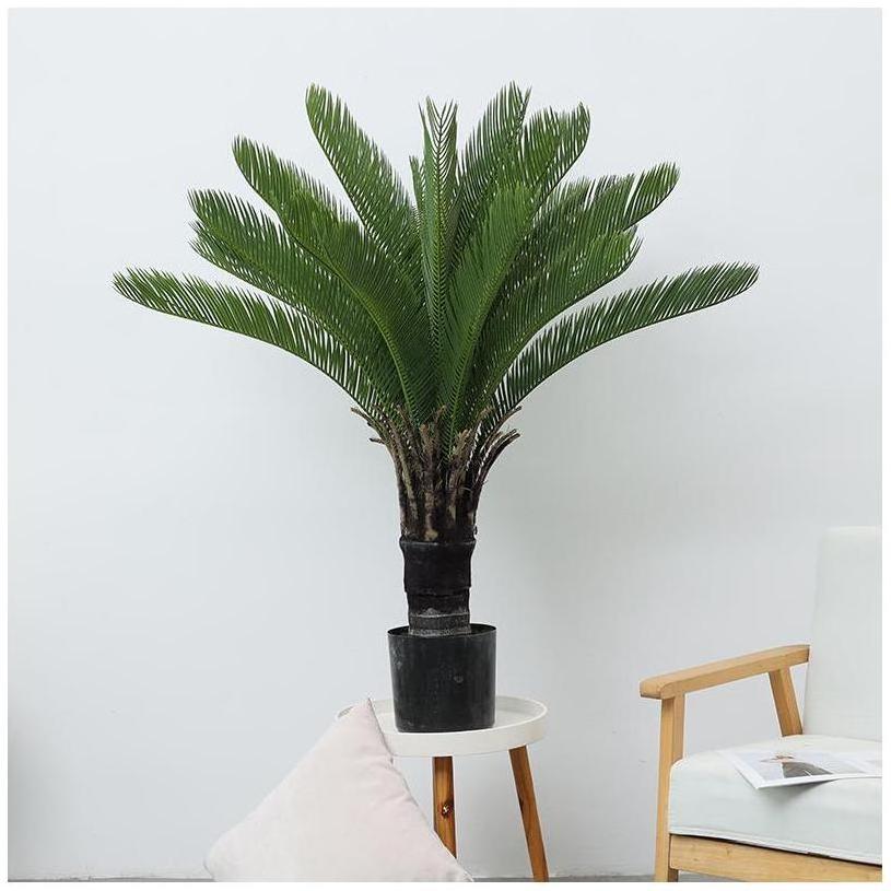 Artificial Plant Green Wall Cherry Blossom Palm Decor For Indoor Large Flowers Grass Bonsai Artificial Plants Raw Material