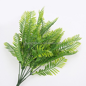 E06 Wedding Indoor Outdoor Home Garden Decor Shrubs Bushes Persian Grass  Plants Plastic Artificial Fern Leaves