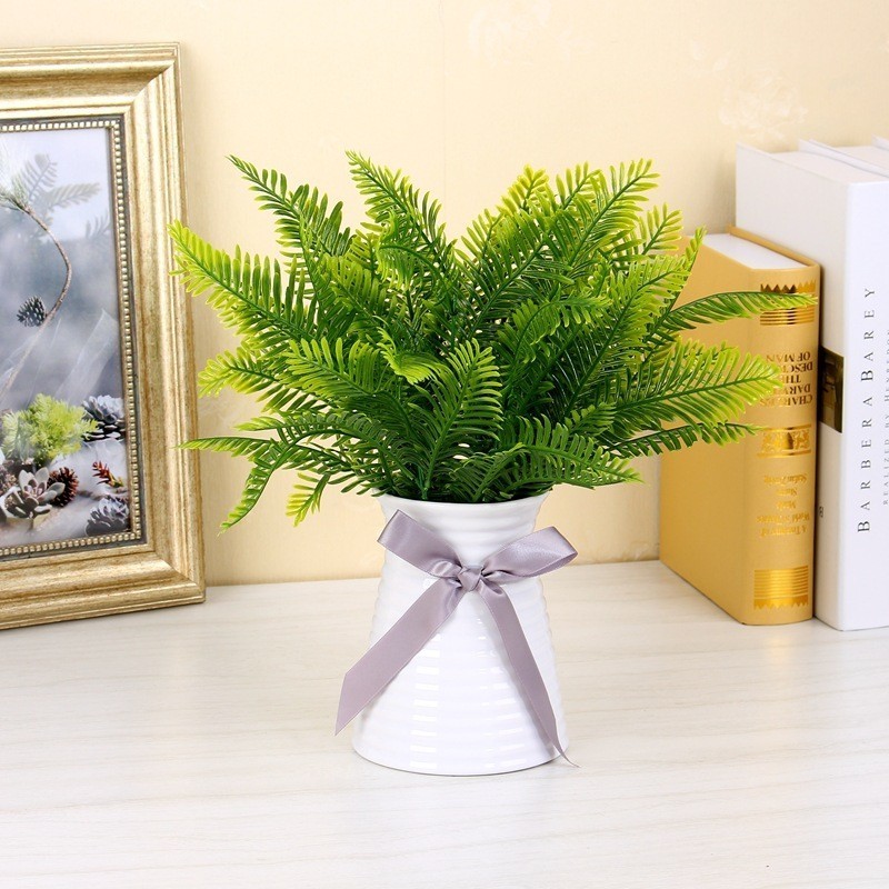 Simulation Persian leaf plant background wall decoration flower Persian grass green fern small tree home gardening decoration