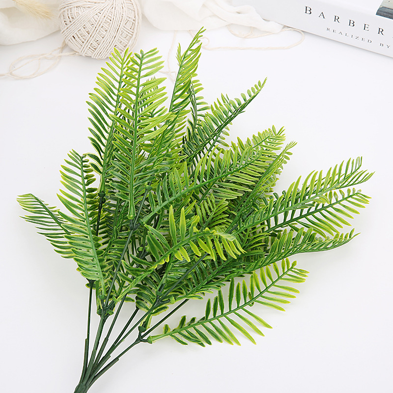 Simulation Persian leaf plant background wall decoration flower Persian grass green fern small tree home gardening decoration