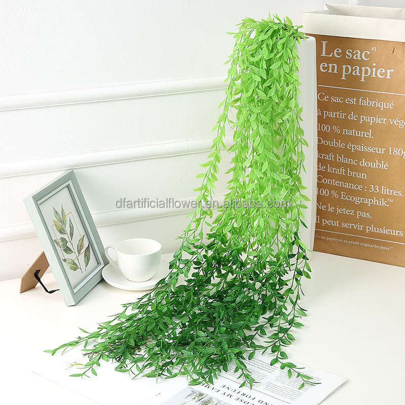 D56 High Quality Artificial Vines Fake Greenery Garland Willow Leaves Hanging Wedding Party Home Garden Wall Decoration