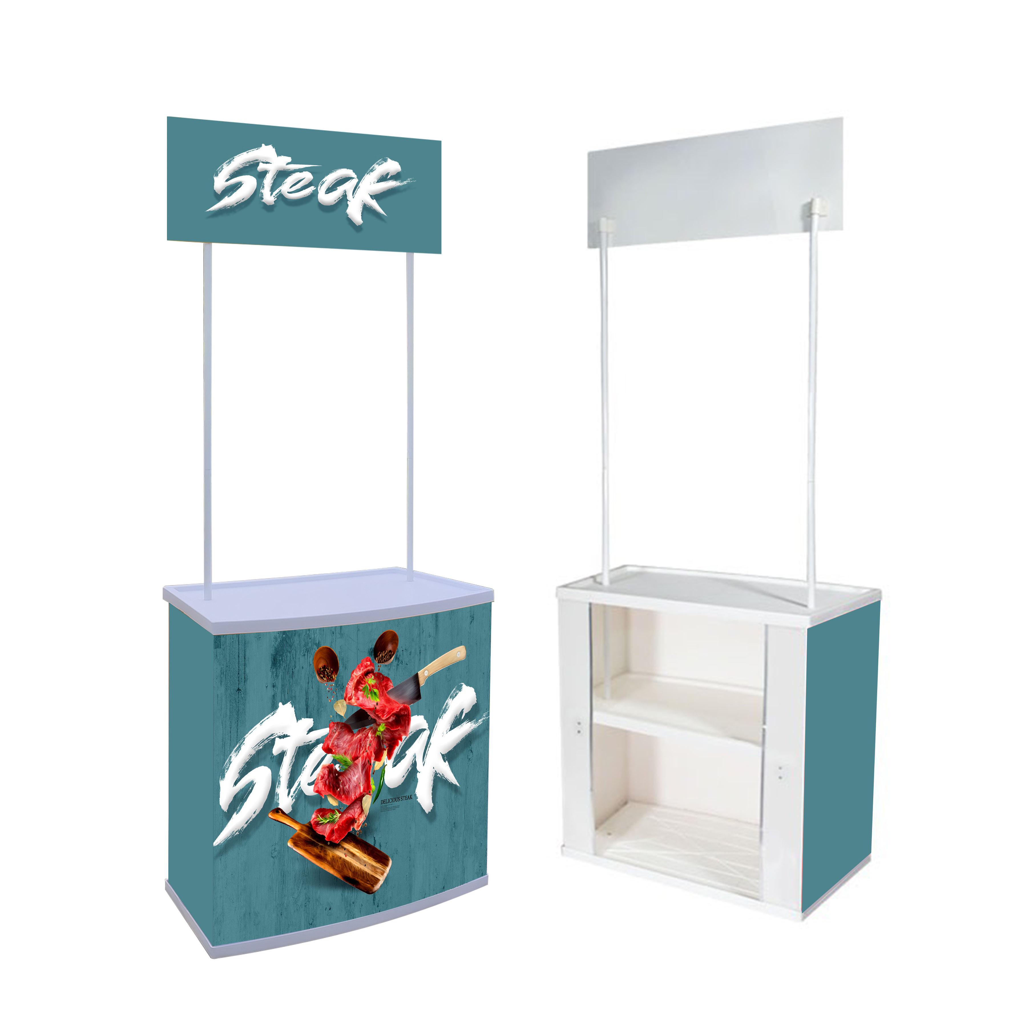 Supermarket Advertising Promotion High Quality Customized Printed Promotion Table Counter PP/ABS Display Stand