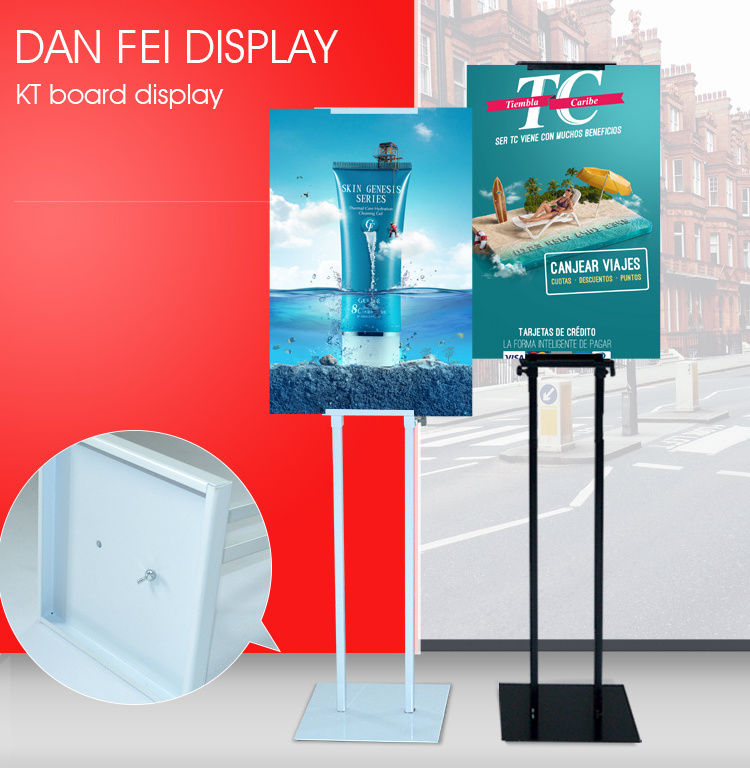 Poster Stand for Display Pedestal Sign Stand Adjustable Floor Standing Sign Holder