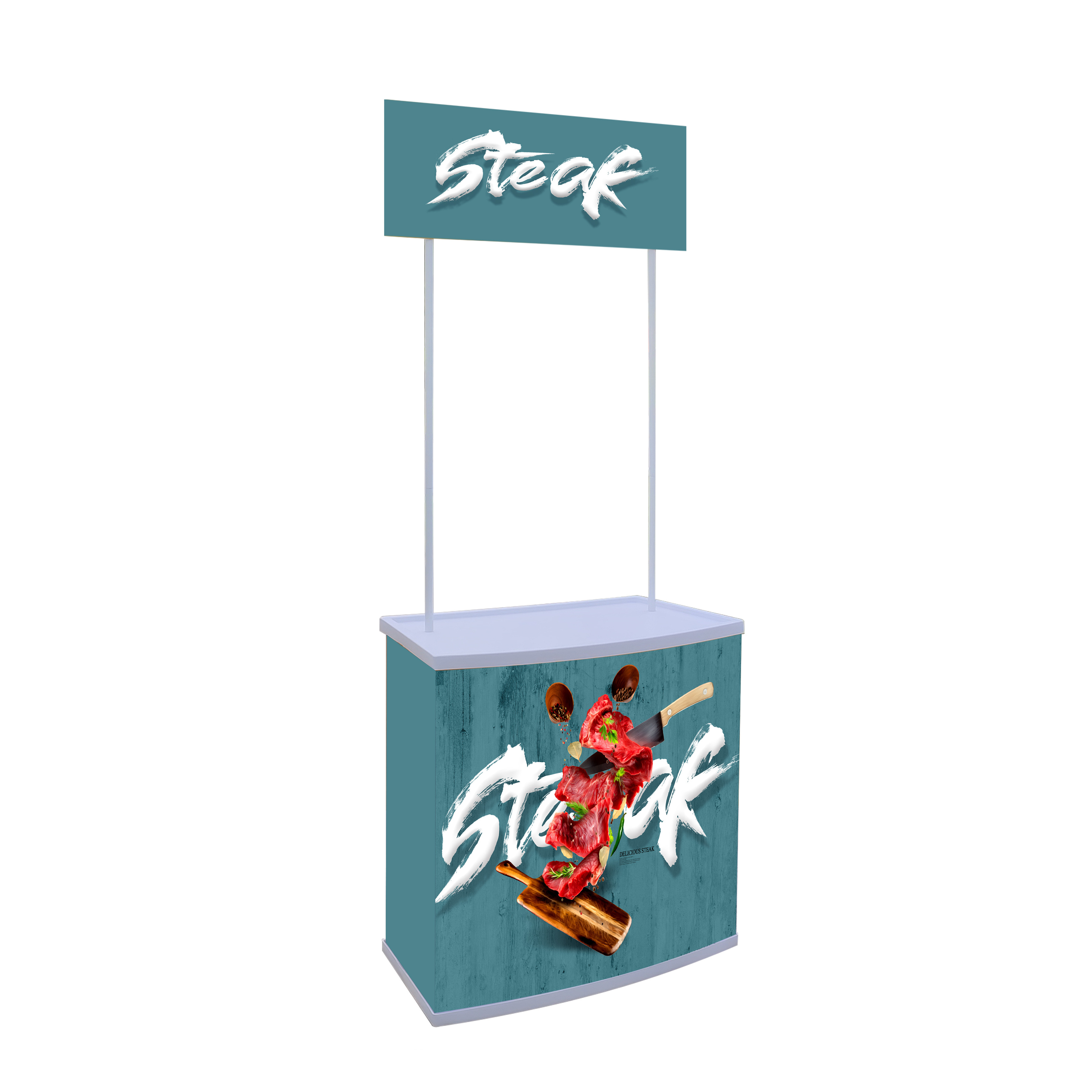 Supermarket Advertising Promotion High Quality Customized Printed Promotion Table Counter PP/ABS Display Stand