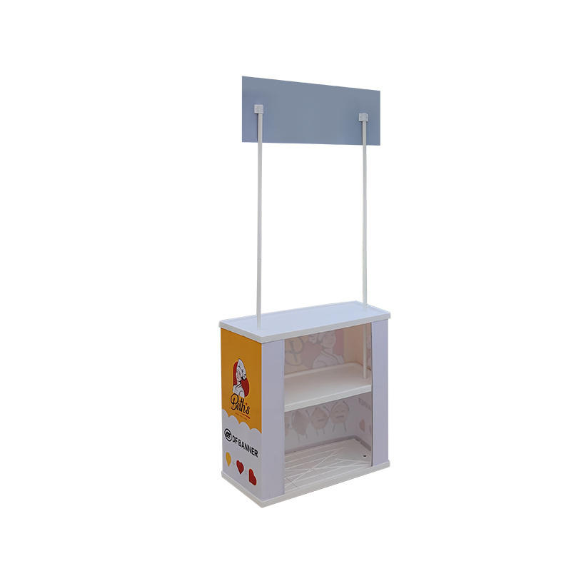 High Quality Portable ABS & Steel Folding Trade Show Counter for Promotions and Supermarket Display Exhibits