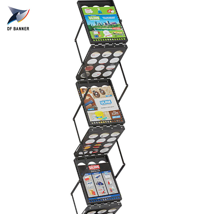 Hot selling Folding Metal /Aluminium racks/Brochure Holder/Magazine Display stand