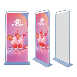 Aluminum frame waterproof outdoor advertising display door type display rack