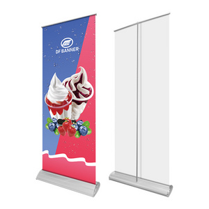 Custom Roller Banner Stand Wide Base Pull Up Banner Advertising Roll Up  Stand Retractable Banner Stand