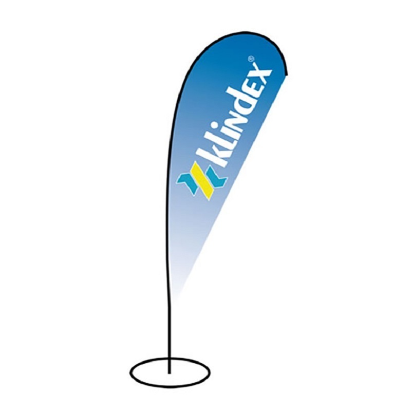 Factory Direct Sale Flexible Flag Pole Flag Banner Stand for Event Custom Fabric Printing Beach Flag