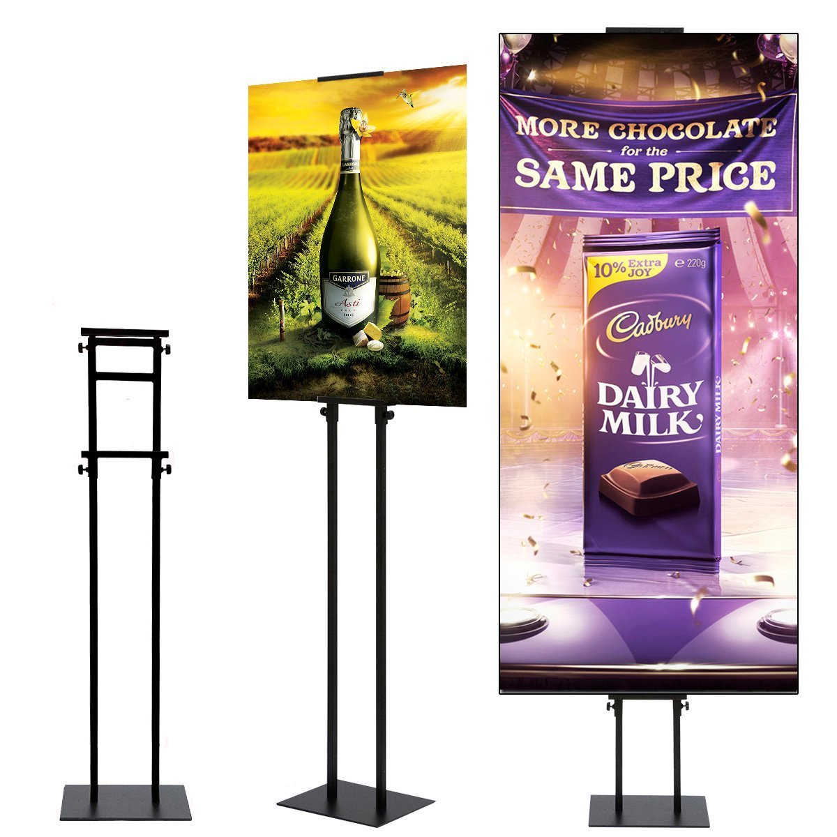 Poster Stand for Display Pedestal Sign Stand Adjustable Floor Standing Sign Holder